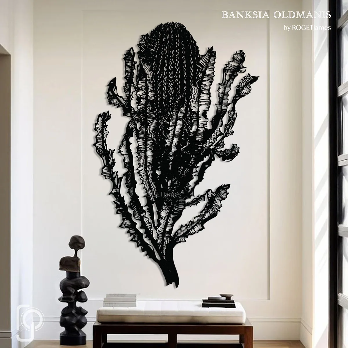 BANKSIA Oldmanis — Banksia metal wall art, view 2