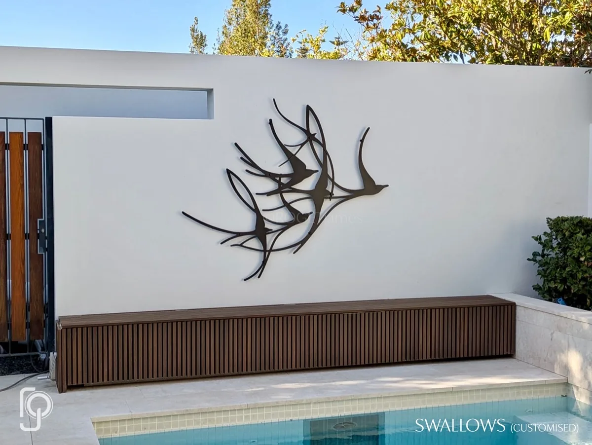 Bird metal wall art — SWALLOWS by ROGETjames