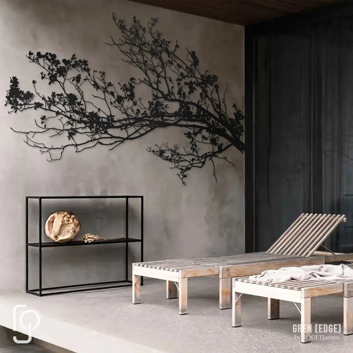 GREN Edge — laser cut metal wall art, Branches range, by ROGETjames