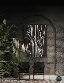 REEDS of UNGARO — laser cut metal wall art, The Light Features range, by ROGETjames