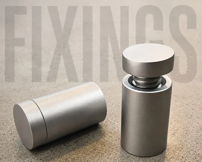 Powder coated stand-off fixings