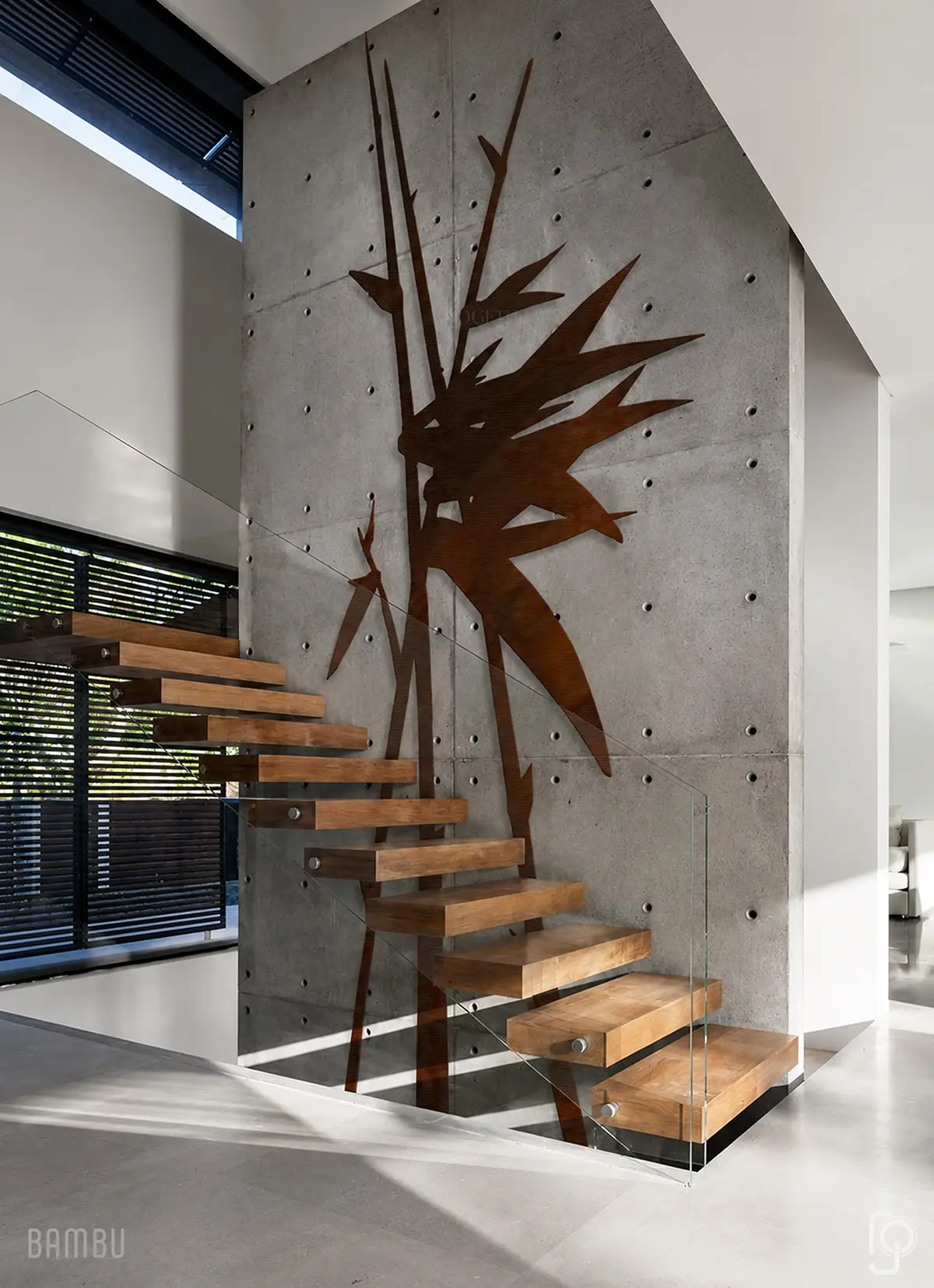 BAMBU — laser cut metal wall art, Jungle range, by ROGETjames