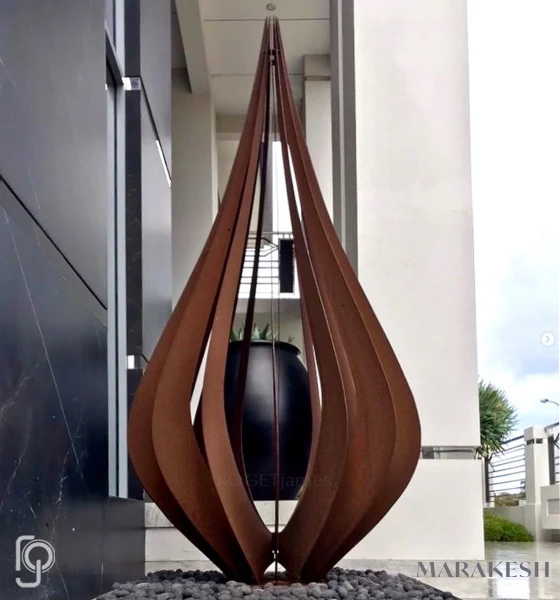 MARAKESH — laser cut Corten steel garden sculpture, The Classics range, by ROGETjames