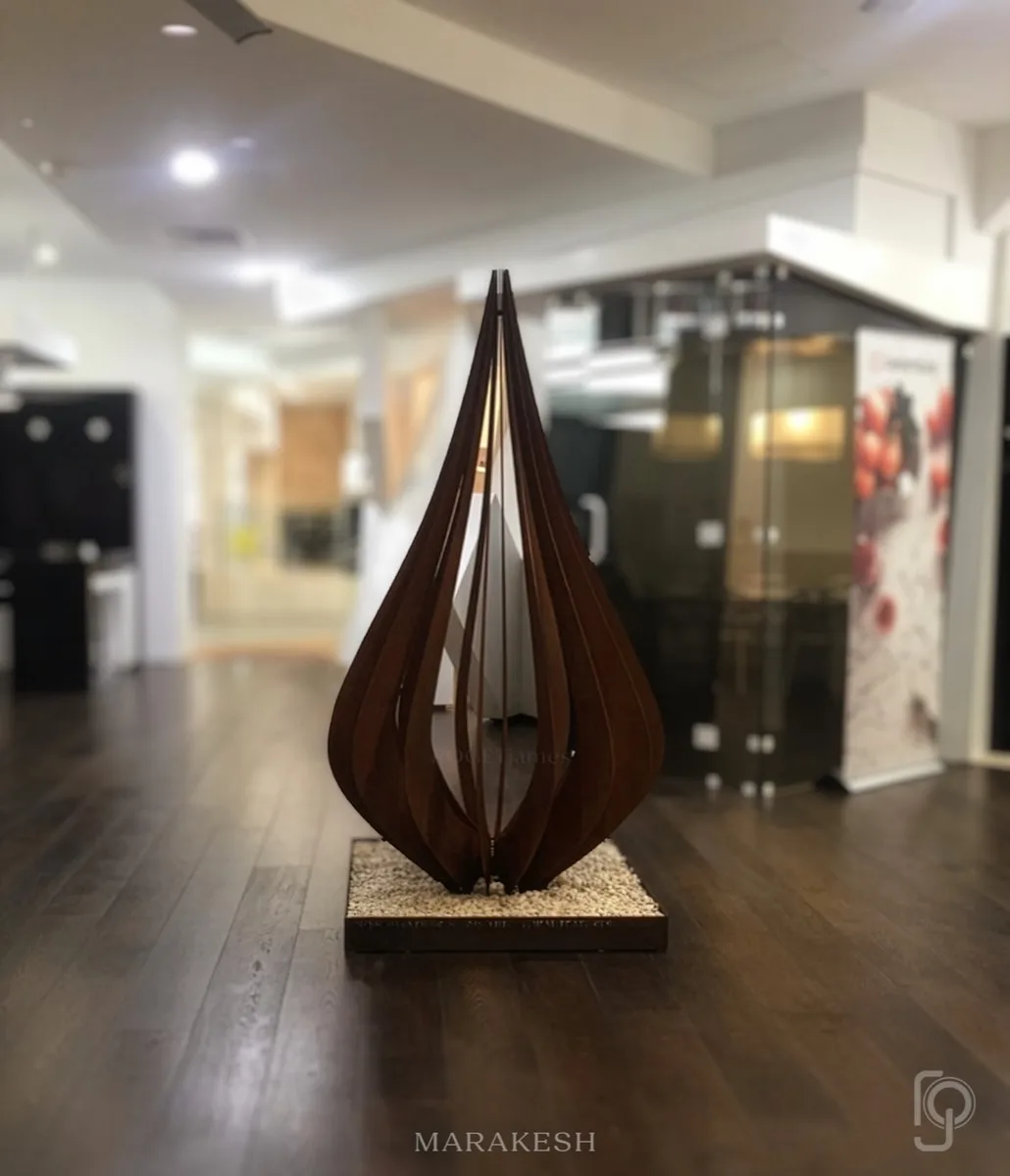 MARAKESH — Corten steel garden sculpture, view 2
