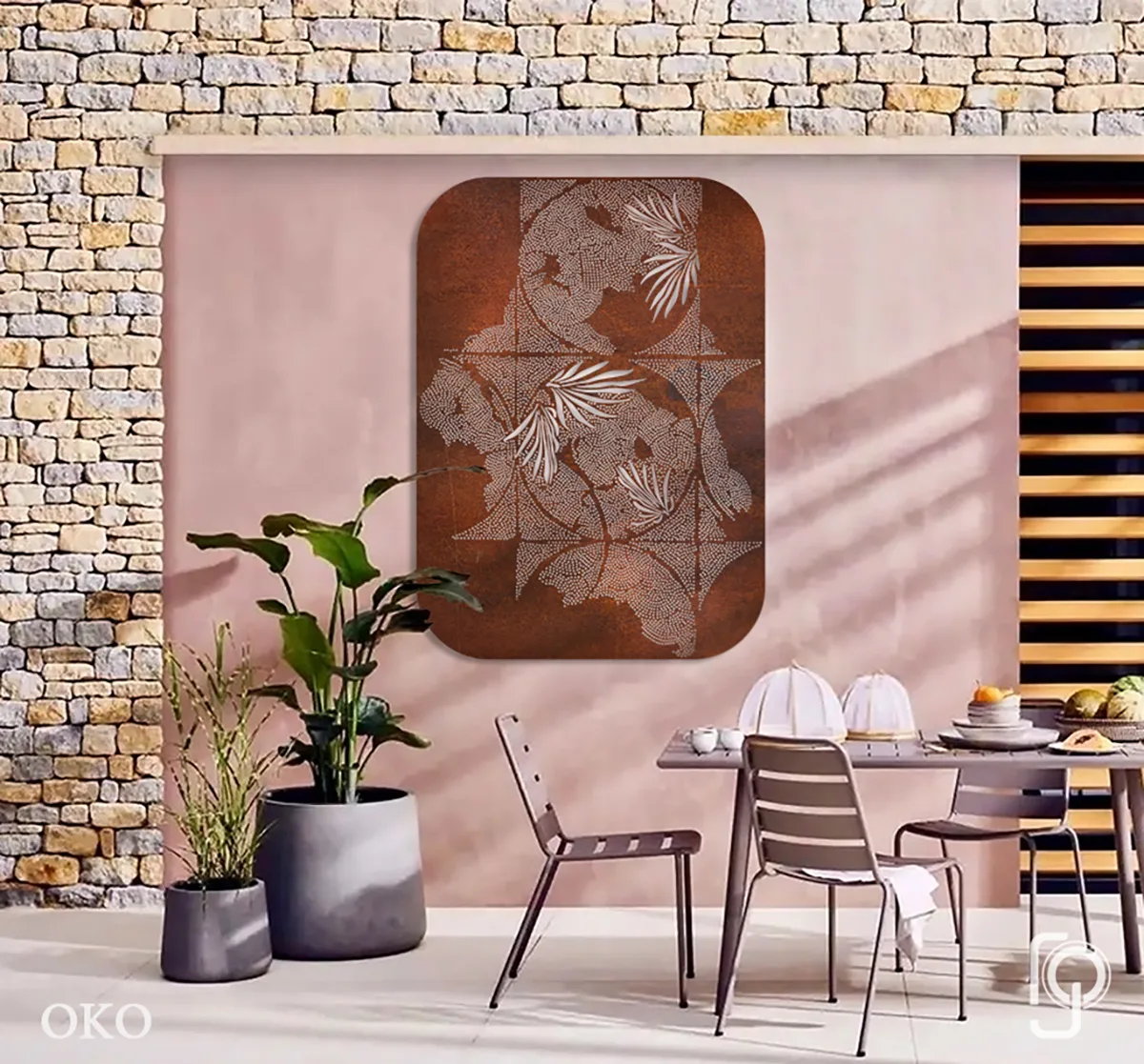 Metal wall art panel — OKO by ROGETjames