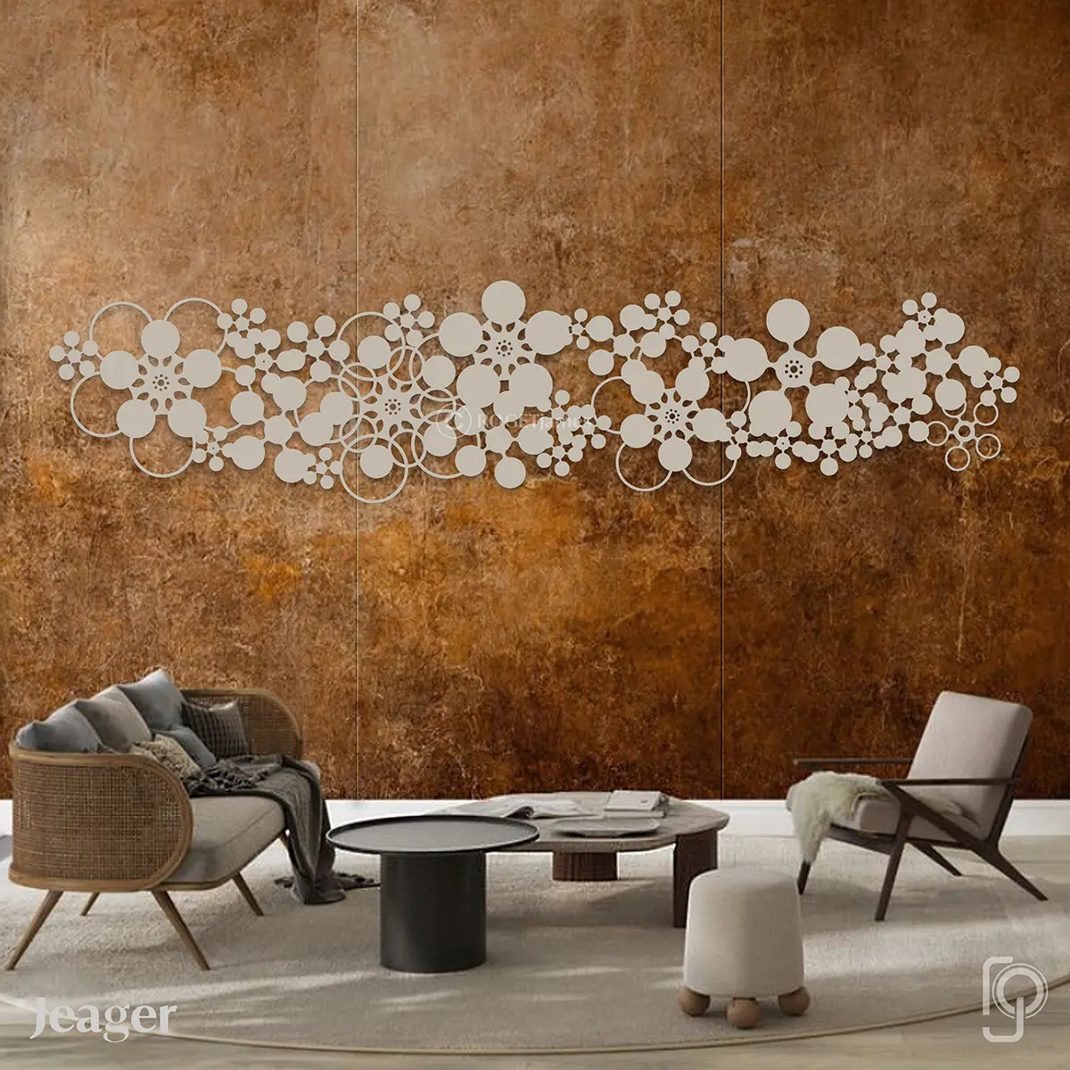JEAGER — laser cut metal wall art, Retro range, by ROGETjames