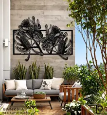 BANKSIA Rec Landscape — laser cut metal wall art, Australian Natives range, by ROGETjames
