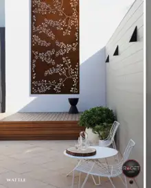 WATTLE — laser cut metal wall art, The Light Features range, by ROGETjames