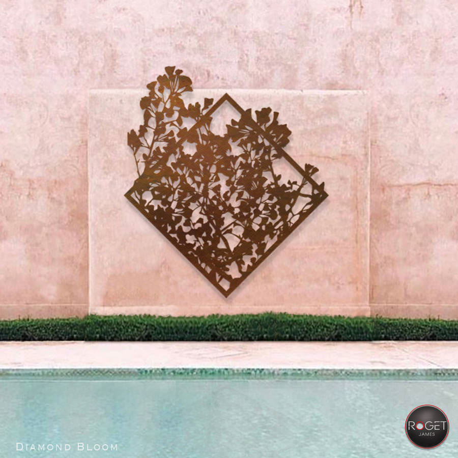 DIAMOND BLOOM — Ginkgo leaf metal wall art