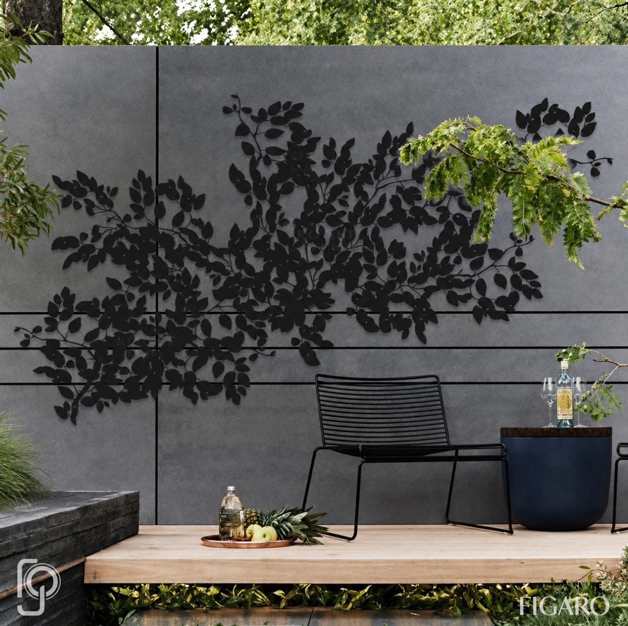 FIGARO — Creeping fig metal wall art