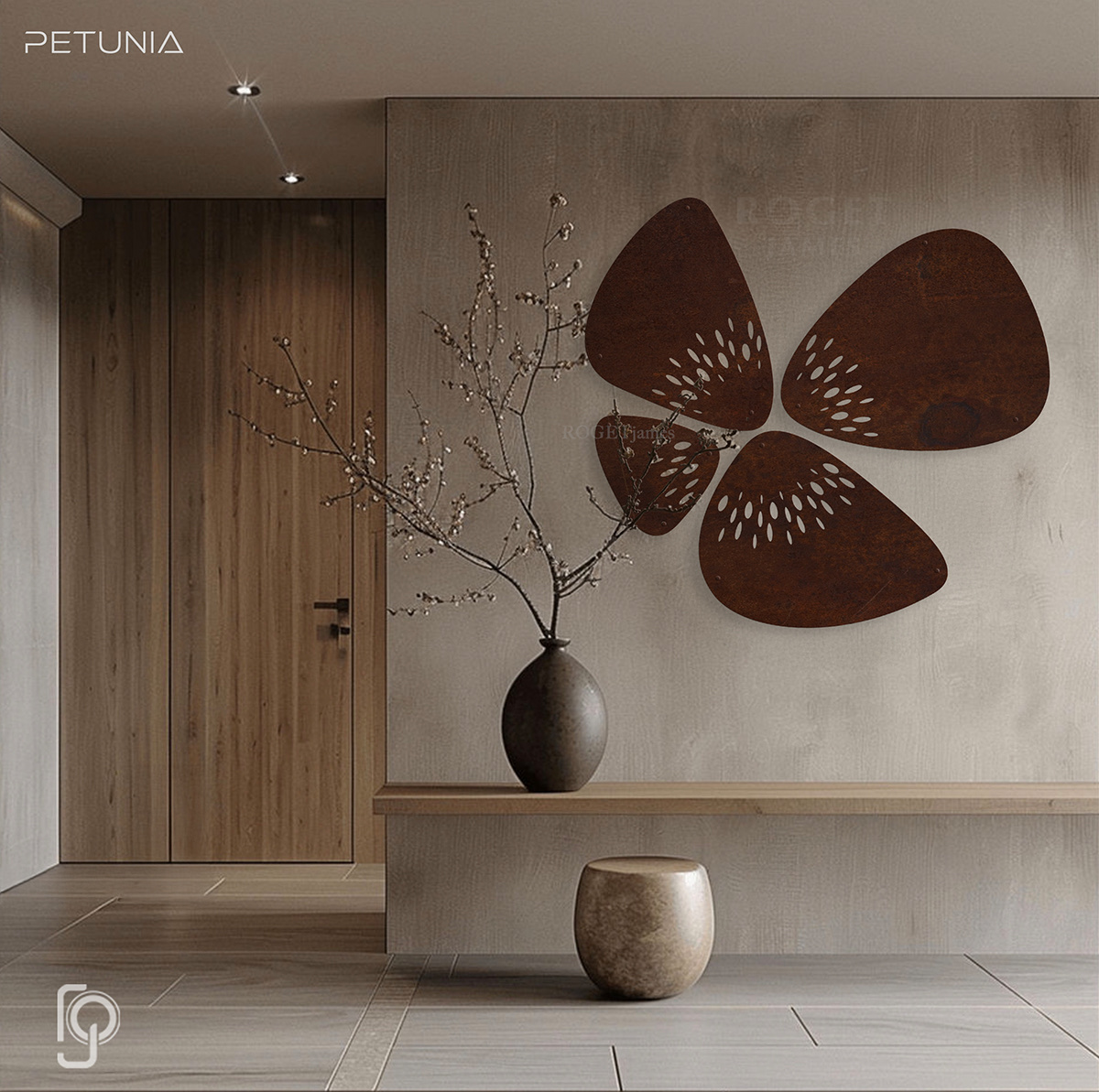 PETUNIA — Floral metal wall art