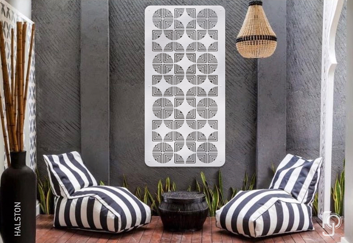 HALSTON Tall — Retro metal wall art